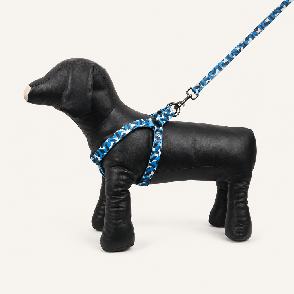 Printed Polyester Adjustable Dog Harness