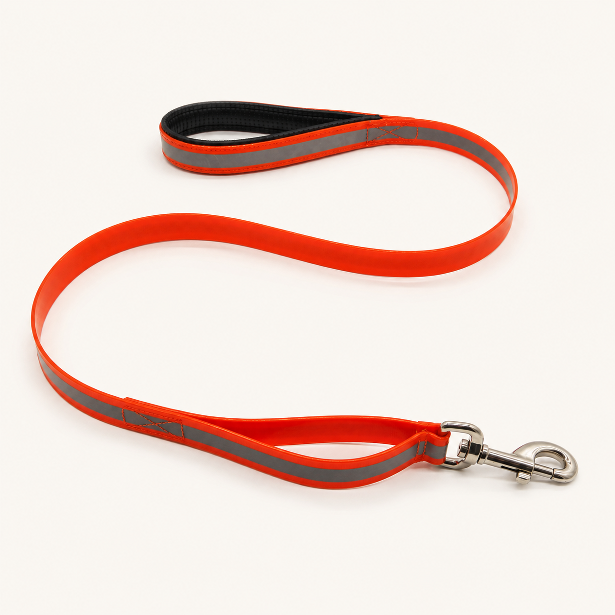 Dual Handle Reflective TPU Dog Leash with EVA Padded Grip