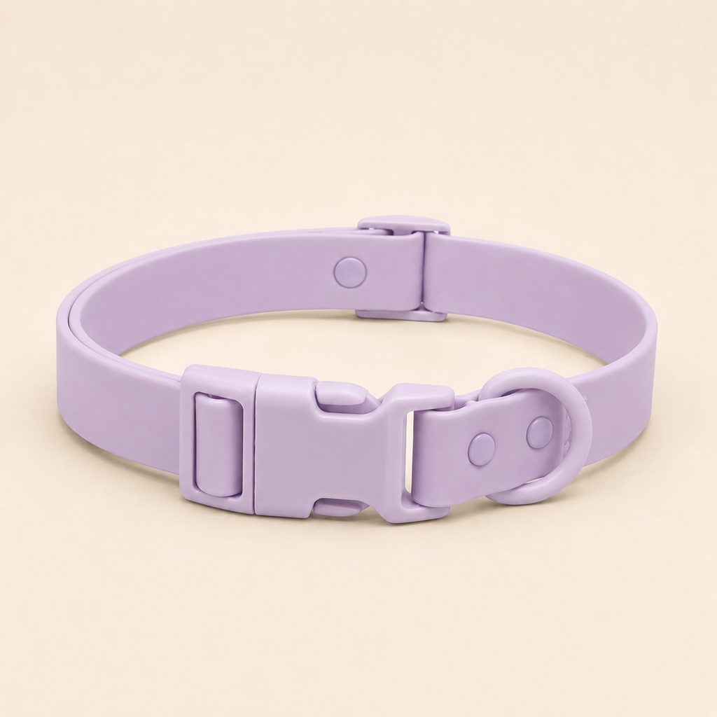 Waterproof PVC Adjustable Dog Collar with ABS Safety Buckle