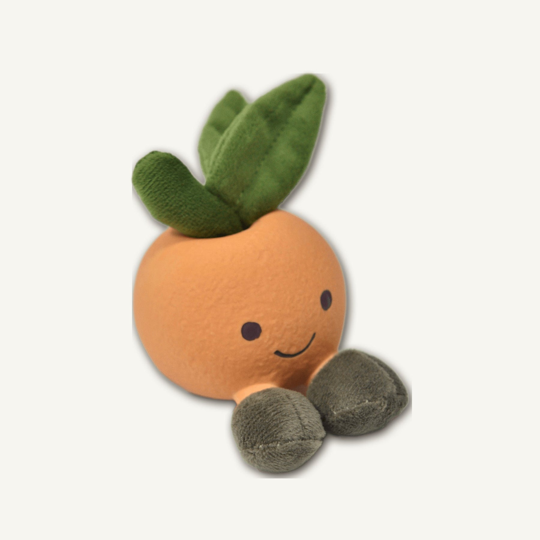 Latex Orange with Plush – RJ001 hero product view on warm neutral background for wholesale pet brands