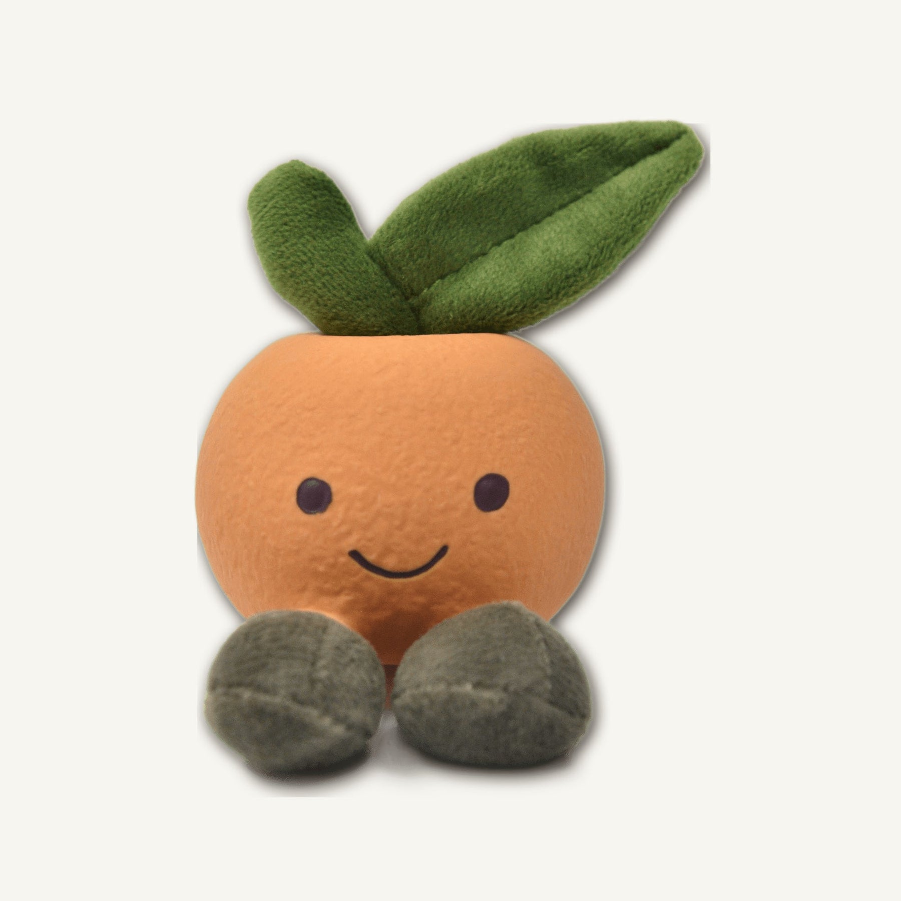 Latex Orange with Plush – RJ001 alternate product angle on warm neutral background for wholesale pet brands