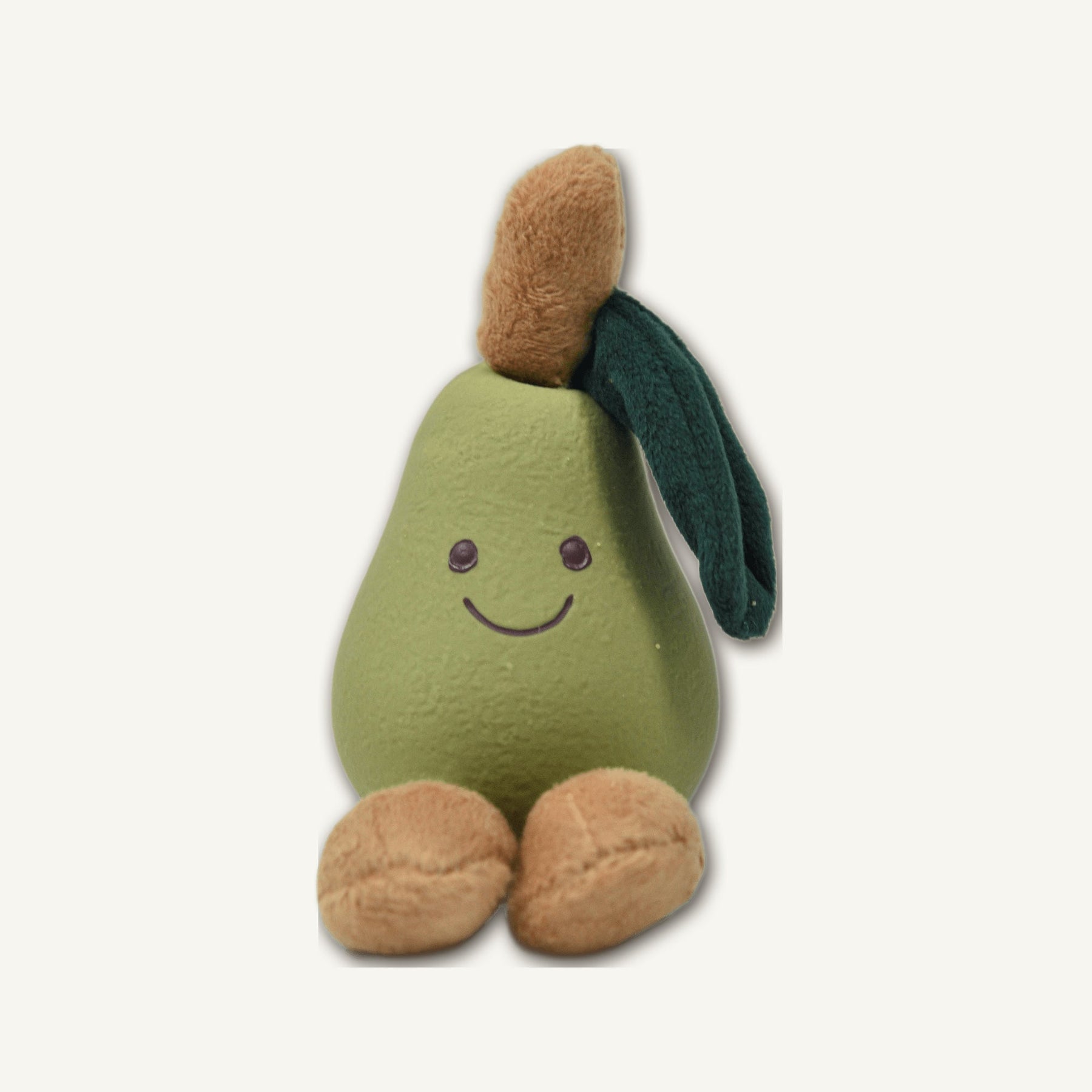 Latex Pear with Plush – RJ002 hero product view on warm neutral background for wholesale pet brands
