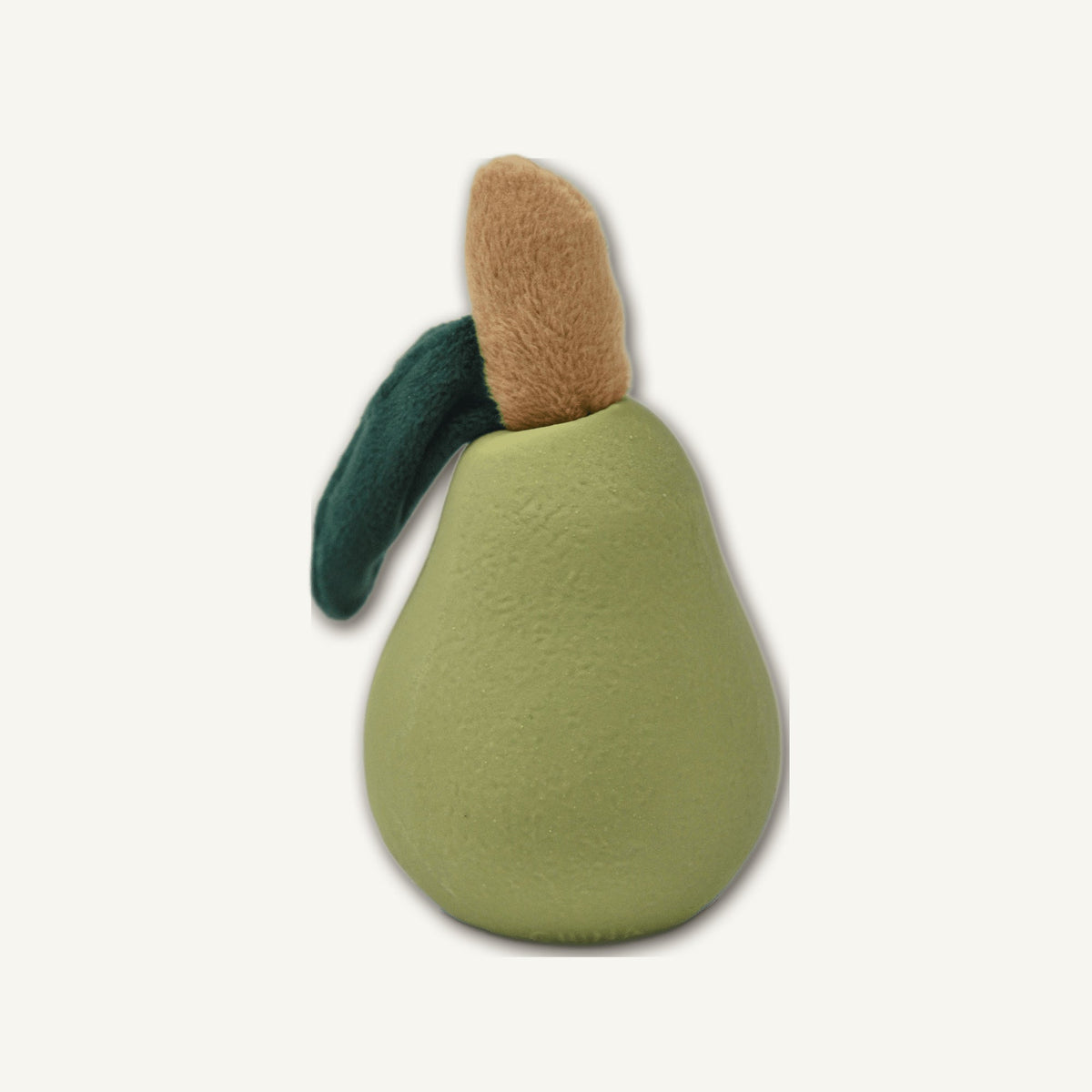 Latex Pear with Plush – RJ002 rear perspective view on warm neutral background for wholesale pet brands
