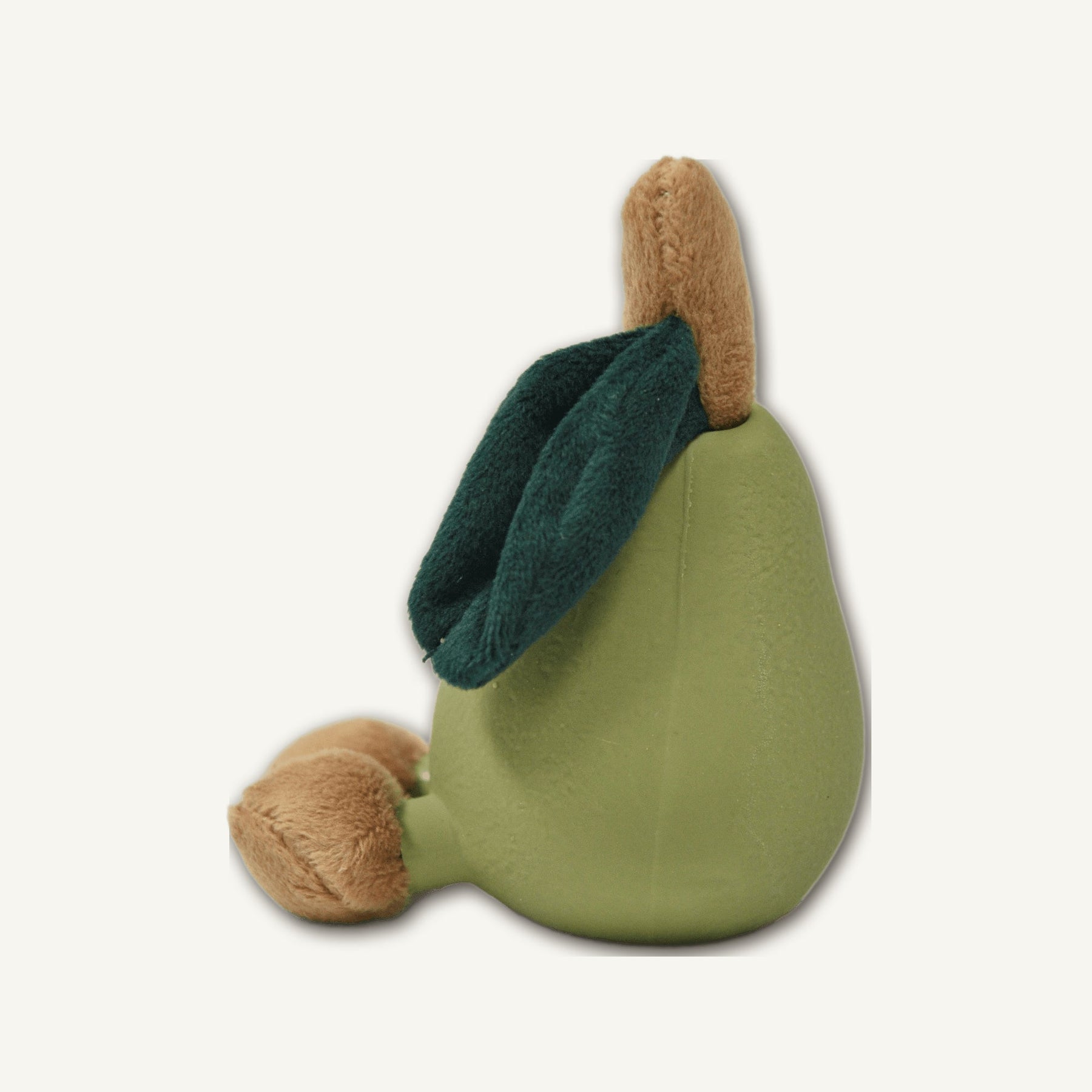 Latex Pear with Plush – RJ002 top perspective view on warm neutral background for wholesale pet brands
