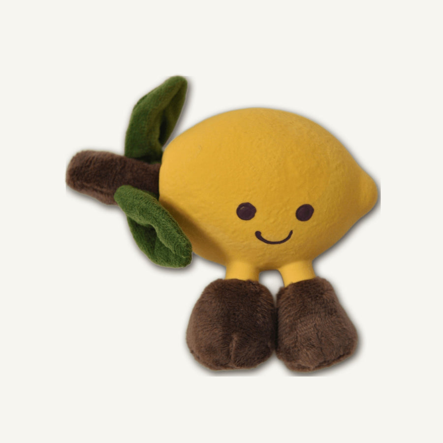 Latex Lemon with Plush – RJ003 hero product view on warm neutral background for wholesale pet brands