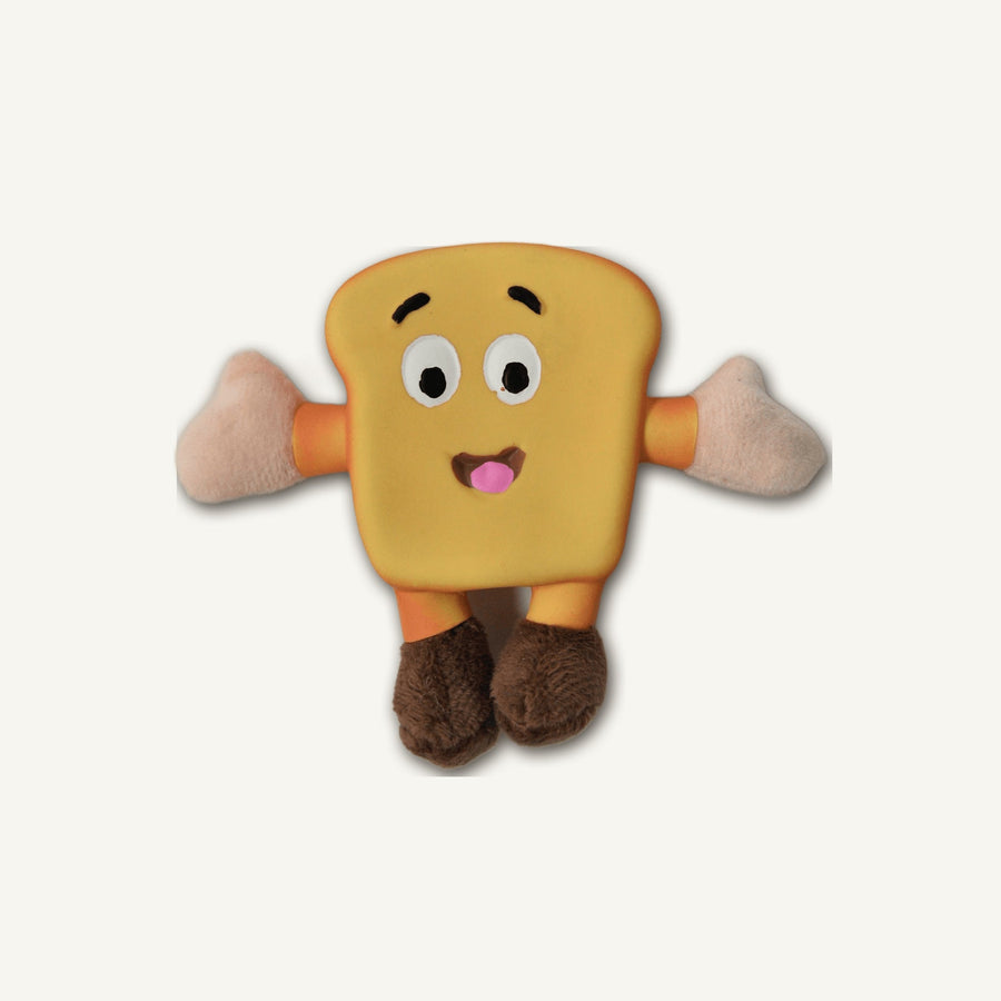 Latex Toast with Plush – RJ004 hero product view on warm neutral background for wholesale pet brands