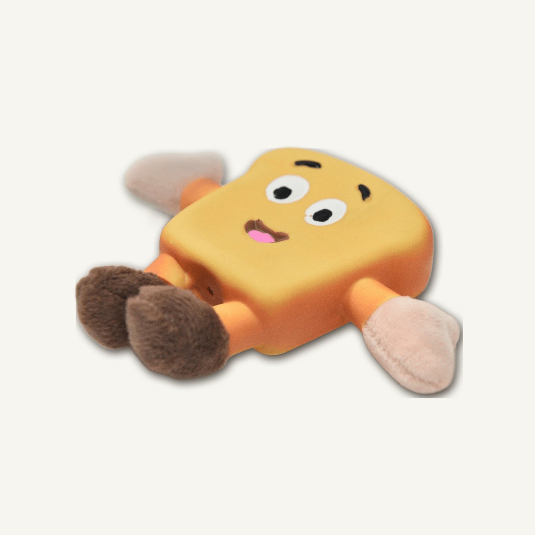Latex Toast with Plush – RJ004 rear perspective view on warm neutral background for wholesale pet brands
