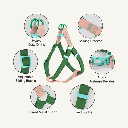 Adjustable Waterproof Coated Webbing Dog Harness – Step-In Design
