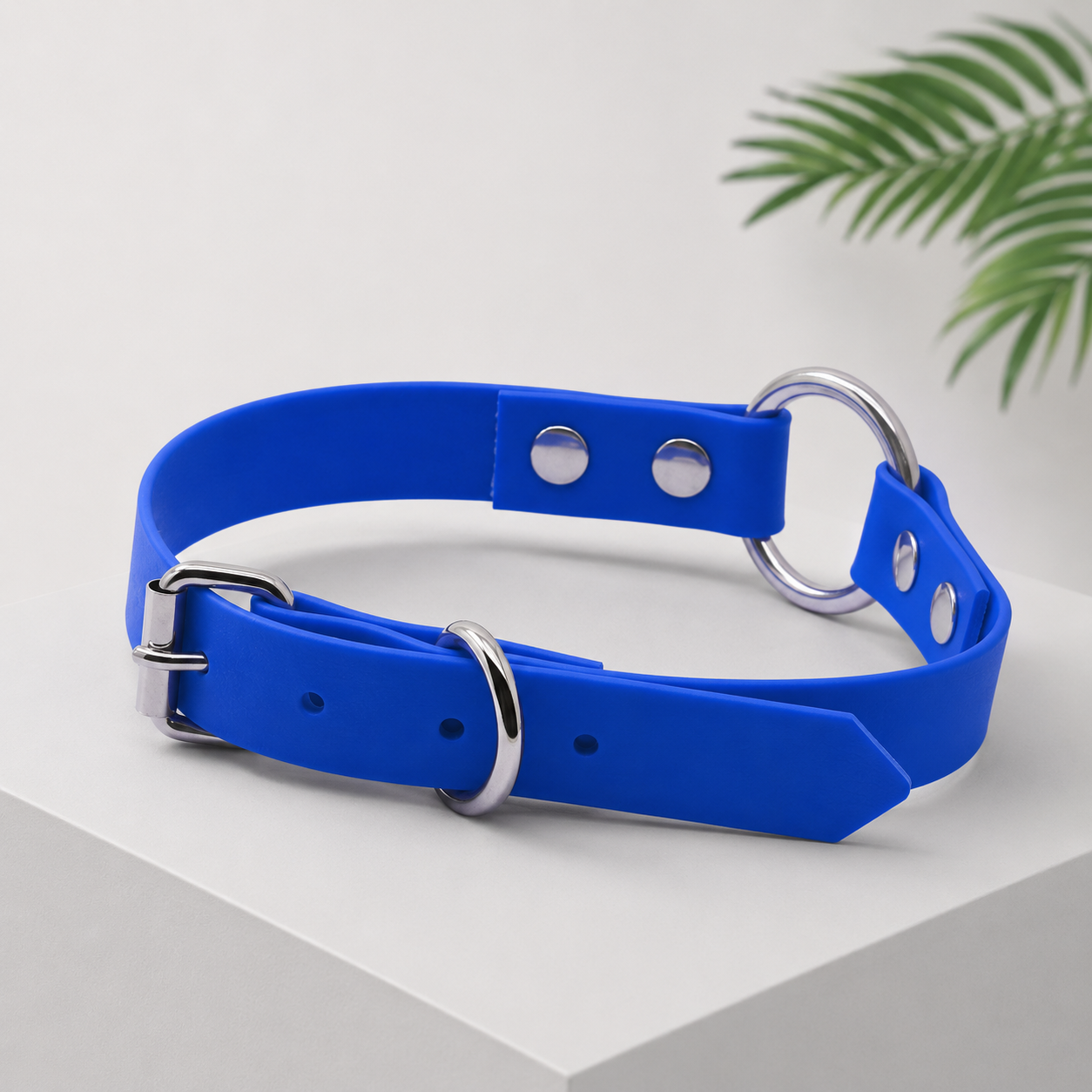 Textured Waterproof PVC Dog Collar with O-Ring