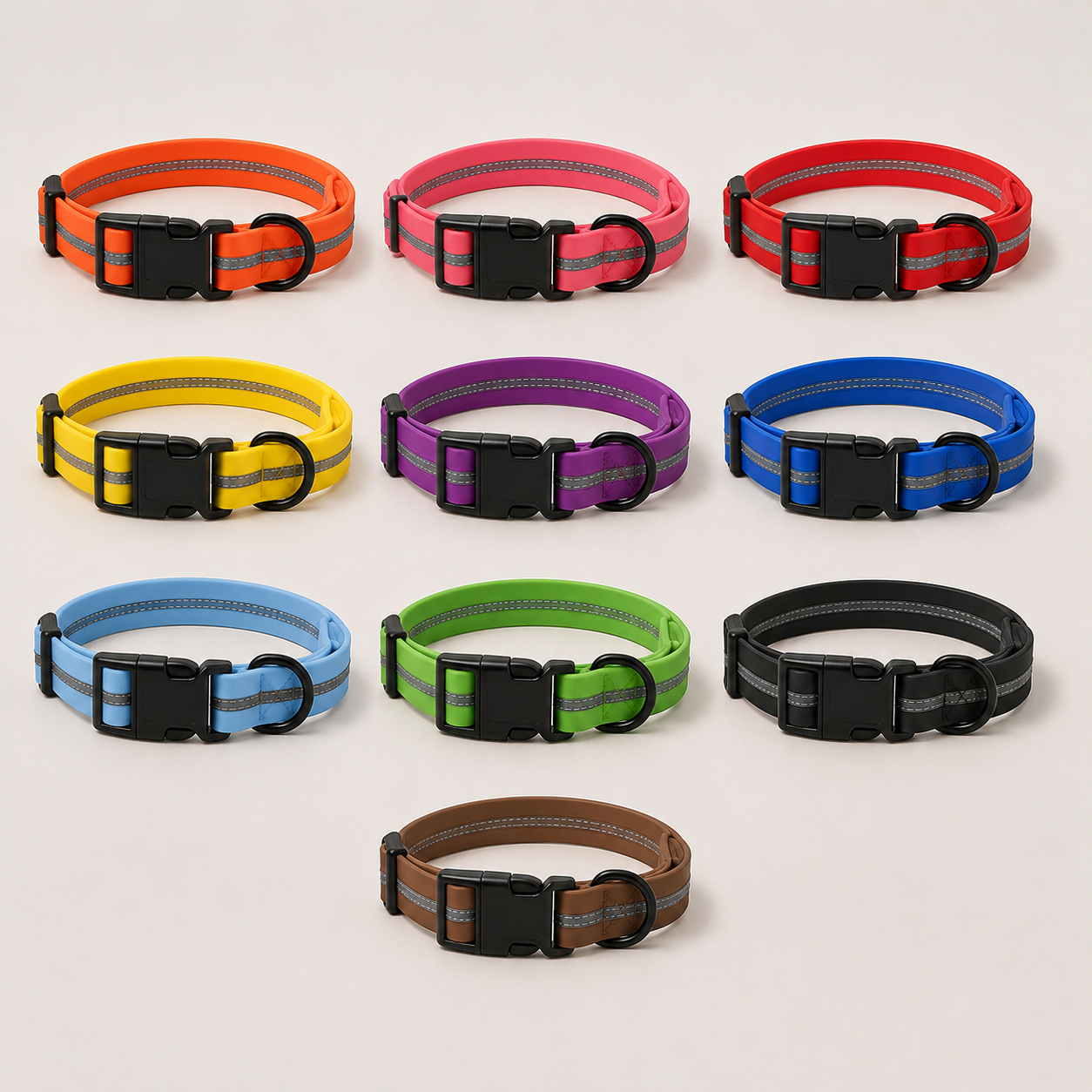 Reflective PVC Dog Collar