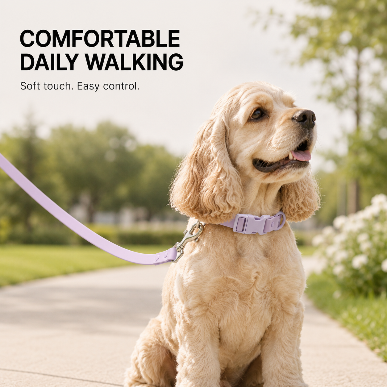 Waterproof PVC Dog Collar & Leash Set