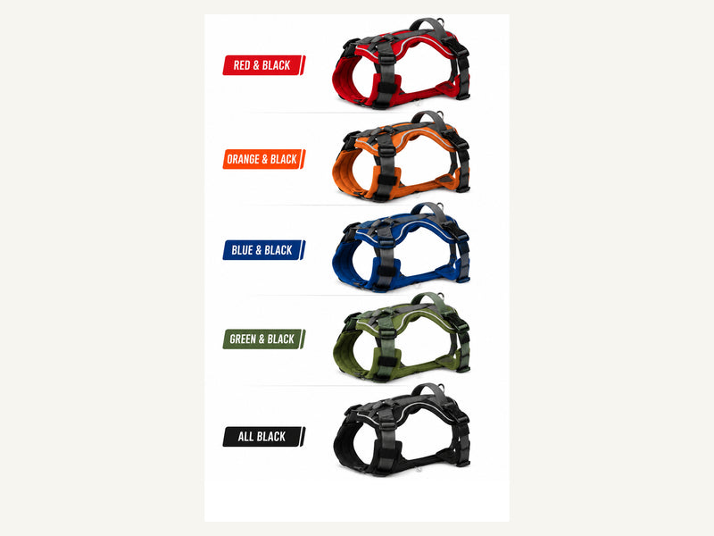 Custom Color Block Reflective Tactical Dog Harness Color Pairings detail image for wholesale buyers