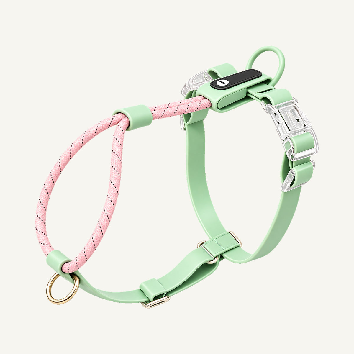 Custom Reflective Rope and Waterproof PVC Dog Harness wholesale product view one on warm neutral background