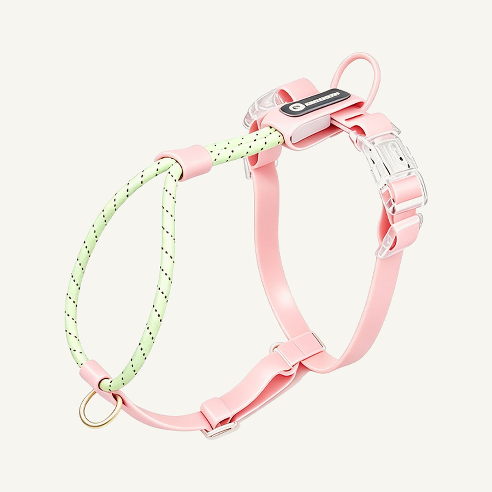 Custom Reflective Rope and Waterproof PVC Dog Harness wholesale product view two on warm neutral background