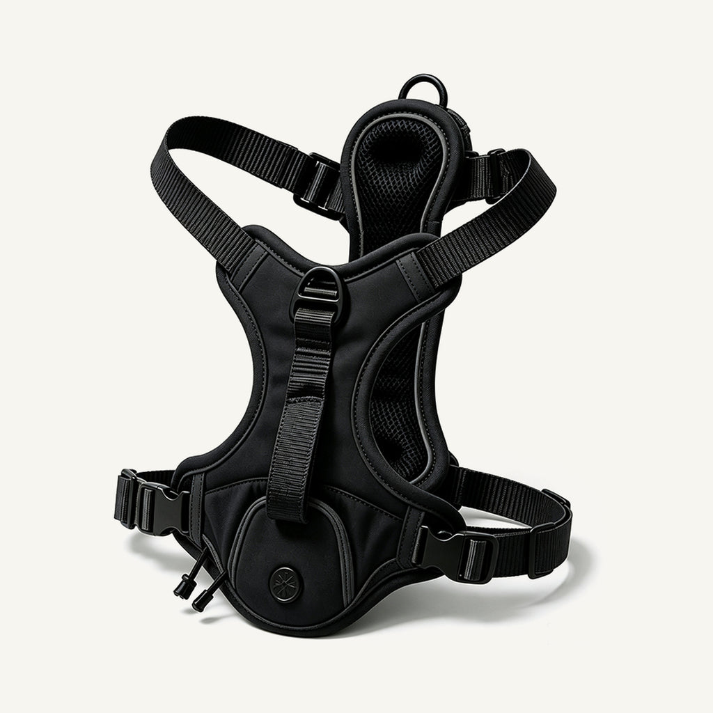Custom Tactical No Pull Dog Harness with Reflective Trim wholesale product view two on warm neutral background