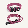 Custom Waterproof Dog Collar and Leash Set with Tactical Buckle wholesale product view one on warm neutral background