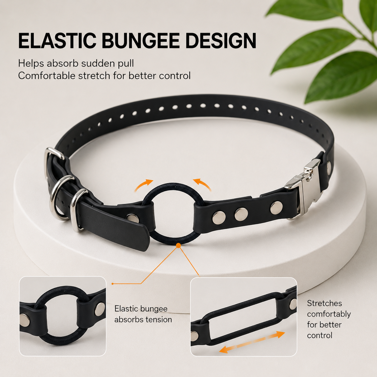 Bungee Snap PVC Dog Collar