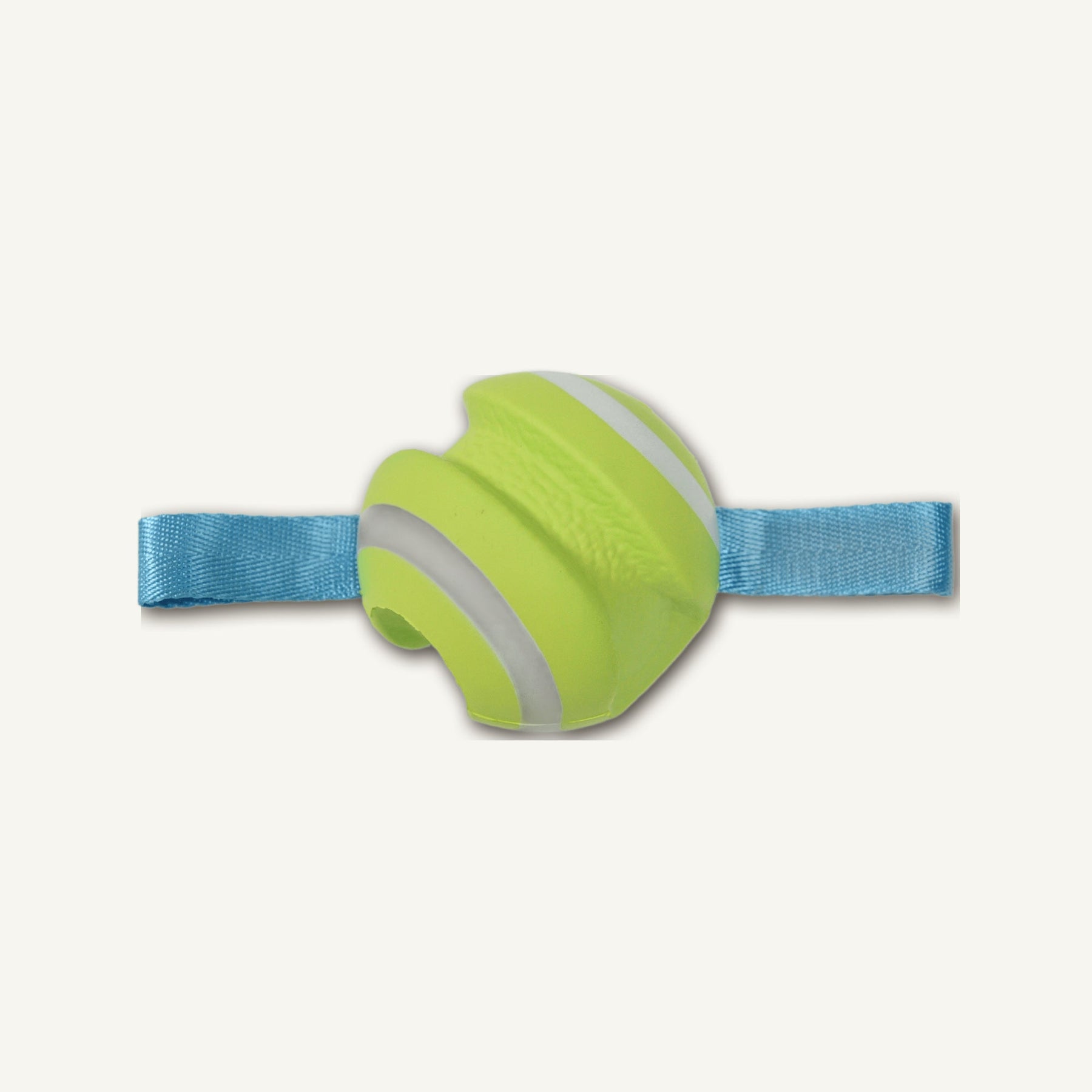 Small Green Foam Tennis Ball – etpu005 hero product view on warm neutral background for wholesale pet brands