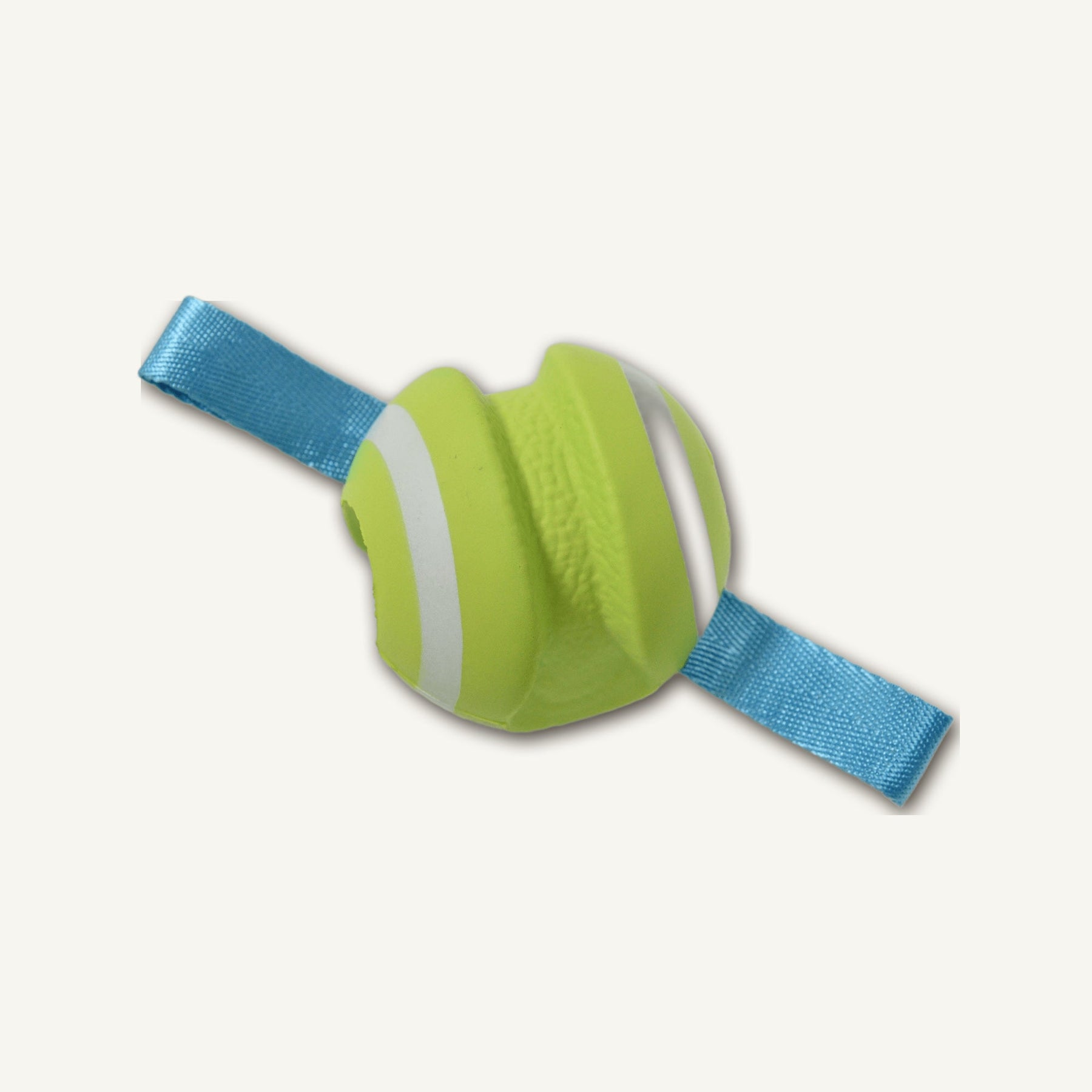 Small Green Foam Tennis Ball – etpu005 alternate product angle on warm neutral background for wholesale pet brands
