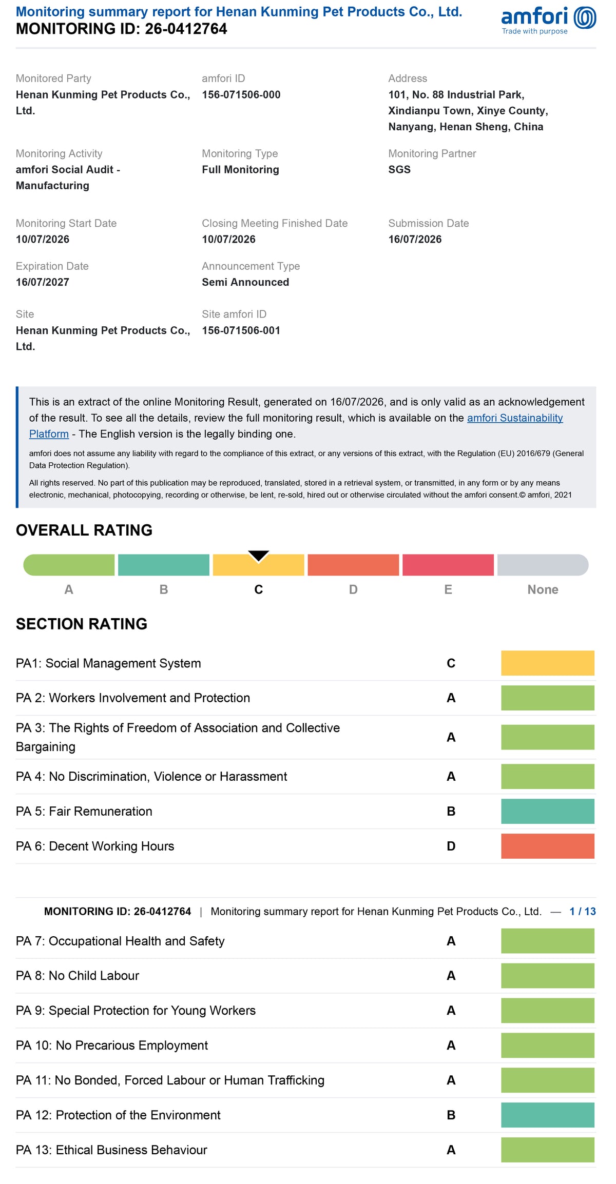 BSCI Audited Factory