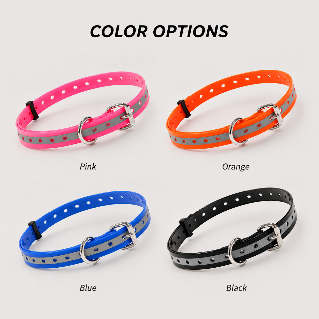 Reflective TPU Training Collar Strap