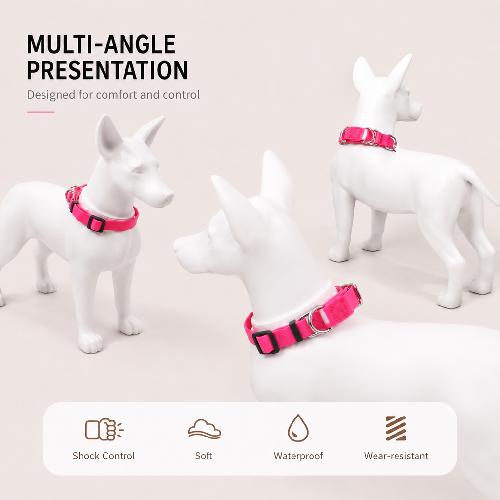 Heavy Duty Waterproof PVC Dog Collar with Control Handle