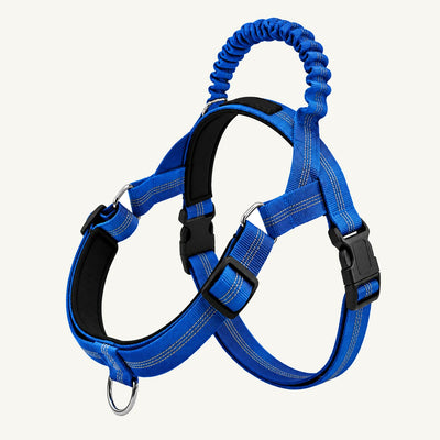 Adjustable Reflective Dog Harness with Elastic Control Handle
