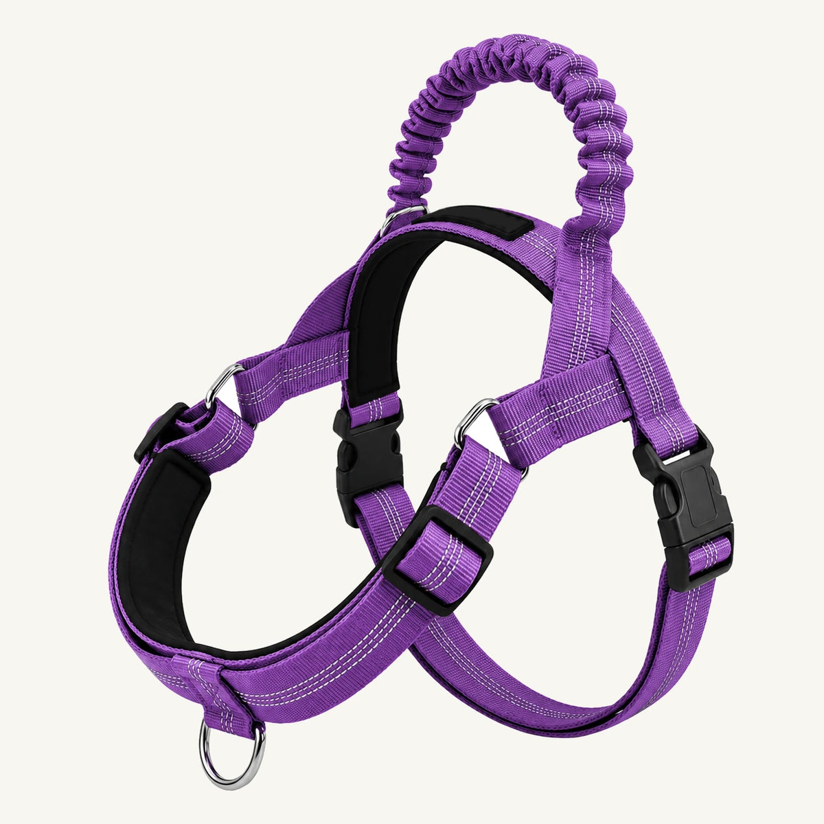 Adjustable Reflective Dog Harness with Elastic Control Handle