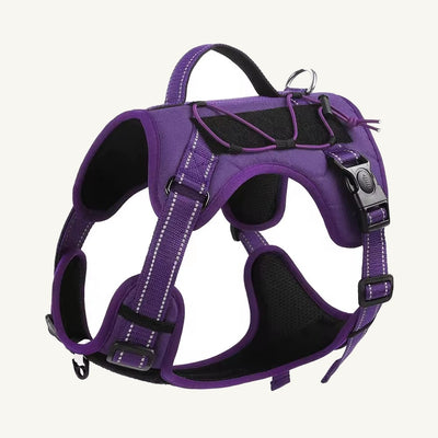 Reflective Outdoor Dog Harness with Control Handle and Bungee System